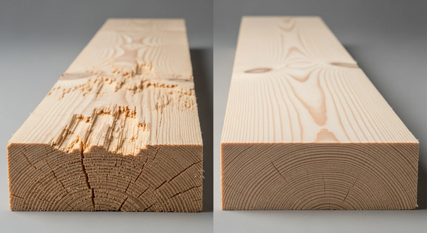 Höövelmaterjali ja saematerjali võrdlus